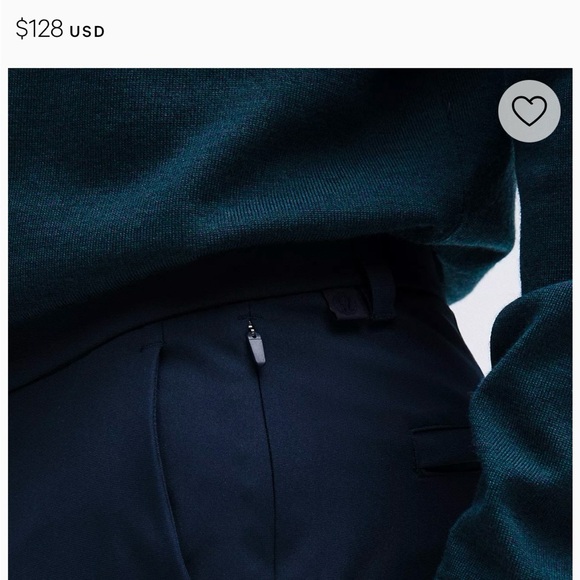 Lululemon Commission Pant Slim 34"L Warpstreme Men's Size 32 True Navy - Picture 4 of 7